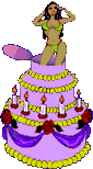 Gif Gâteau d'Anniversaire Avec Danseuse