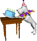 Gif Gâteau d'Anniversaire Et Chien