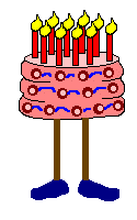 Gif Gâteau d'Anniversaire Sur Pieds