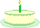 Gif Gâteau d'Anniversaire Vert