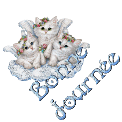 Gif Bonne Journée Chatons Anges