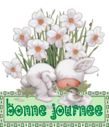 Gif Bonne Journée Garcon Lapin Blanc