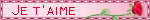 Gif Je t'aime Rose