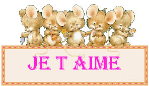 Gif Je t'aime Souris