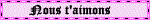 Gif Nous t'aimons Rose