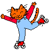 Gif Chat Patin A Roulettes