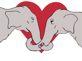 Gif Elephants Amoureux 2