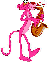 Gif La Panthere Rose Saxophone