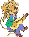 Gif Lion Guitare